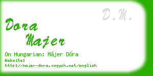 dora majer business card